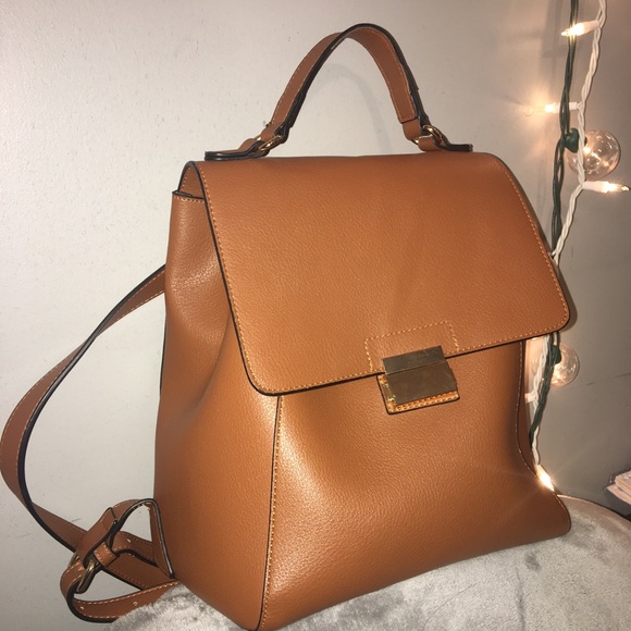 Forever 21 Handbags - Chestnut Faux Leather Backpack